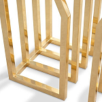 Консоль с чёрной столешницей и золотым фигурным основанием Cosmo варинант исполнения - 1 | Loft Concept в Тюмени