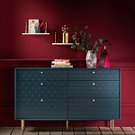 Комод с 6 выдвижными ящиками Scale Ornament Blue Chest of Drawers варинант исполнения - 6 | Loft Concept в Тюмени