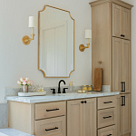 Зеркало в золотой деревянной раме Riviera варинант исполнения - 4 | Loft Concept в Тюмени