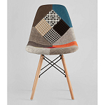 Пластиковый стул на ножках из массива бука Eames Пэчворк варинант исполнения - 4 | Loft Concept в Тюмени