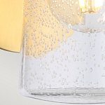 Бра цвета латунь с прозрачным цилиндрическим плафоном из пузырчатого стекла Kichler варинант исполнения - 5 | Loft Concept в Тюмени