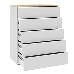 Комод с белым глянцевым фасадом с 5-ю ящиками Grace of Furniture  варинант исполнения - 2 | Loft Concept в Тюмени