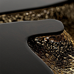 Дизайнерский журнальный стол круглый с декоративным расколом в центре стола Flaming варинант исполнения - 1 | Loft Concept в Тюмени