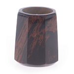 Подсвечник из натурального камня обсидиан со свечой Stone Candlestick варинант исполнения - 1 | Loft Concept в Тюмени