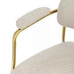 Стул Singer Chair с подлокотниками серый на золотистых ножках варинант исполнения - 6 | Loft Concept в Тюмени