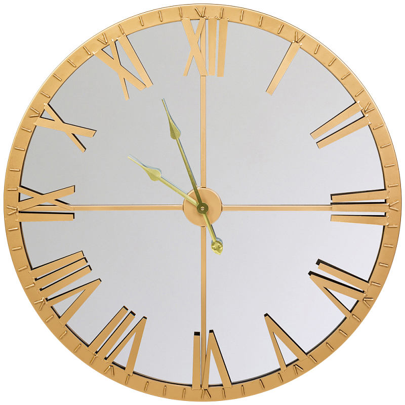 Часы настенные зеркальные с золотым металлическим циферблатом Mirror Tower Clock Золотой Зеркало Часы настенные зеркальные с золотым металлическим циферблатом Mirror Tower Clock Золотой Зеркало в Тюмени | Loft Concept