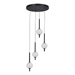 Люстра светодиодная каскадная с 4-мя сферическими стеклянными плафонами Splatter варинант исполнения - 3 | Loft Concept в Тюмени