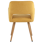 Стул в рогожке желтого цвета NEASAN STOOL варинант исполнения - 3 | Loft Concept в Тюмени