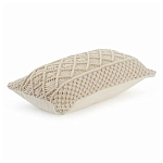 Чехол на подушку с макраме бежевого цвета Macrame варинант исполнения - 1 | Loft Concept в Тюмени
