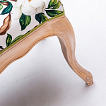 Банкетка из натурального бука золотистая с изображением птиц и цветов Blooming Birds варинант исполнения - 3 | Loft Concept в Тюмени