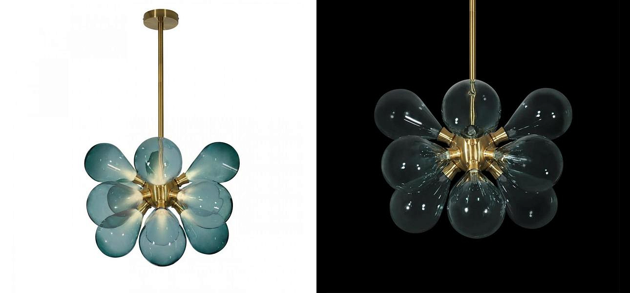 Люстра Simonet Chandelier Blue 50 см Люстра Simonet Chandelier Blue 50 см - Loft-Concept в Тюмени
