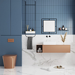 Настенное зеркало квадратной формы в черной металлической раме CORNER MIRROR BLACK варинант исполнения - 3 | Loft Concept в Тюмени