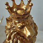 Статуэтка лев с детализированной гривой и изящной короной Lion Crown  варинант исполнения - 6 | Loft Concept в Тюмени