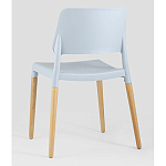 Пластиковый стул на ножках из массива бука Ferret Grey-Blue варинант исполнения - 4 | Loft Concept в Тюмени