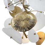 Подвесной светильник с белыми и золотистыми цветами Dahlia Flowers Lamp варинант исполнения - 4 | Loft Concept в Тюмени