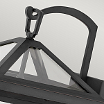 Настенный фонарь черного цвета с прозрачным стеклянным плафоном трапециевидной формы Hinkley варинант исполнения - 2 | Loft Concept в Тюмени