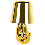 Настольная лампа фигурная золотого цвета с гладким абажуром Высота 16 см Sophia варинант исполнения - 6 | Loft Concept в Тюмени