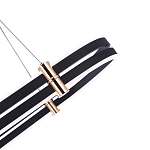 Люстра светодиодная в форме овала из акрила и алюминия с пультом для регулировки света Ring Horizontal Anthracite варинант исполнения - 3 | Loft Concept в Тюмени