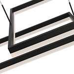 Подвесной светильник светодиодный с 2-мя черными прямоугольными плафонами из алюминия и акрила с пультом для регулировки света Smeragde Light Black варинант исполнения - 3 | Loft Concept в Тюмени