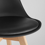 Стул с основой из пластика и мягким сиденьем Arvika Black варинант исполнения - 7 | Loft Concept в Тюмени