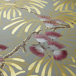 Обои ручная роспись Silk Tree Colourway SC-80 on Pale Grey dyed silk варинант исполнения - 2 | Loft Concept в Тюмени