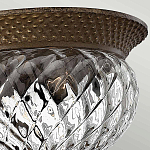 Потолочный светильник с чашеобразным плафоном из толстого волнообразного стекла и широким узорчатым основанием Hinkley варинант исполнения - 10 | Loft Concept в Тюмени