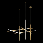 Люстра с 6-ю цилиндрическими плафонами на тонких тросах Trumpet tube варинант исполнения - 3 | Loft Concept в Тюмени