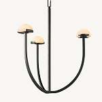 Люстрас 3-мя мраморными плафонами в форме купола Light Warm Light варинант исполнения - 2 | Loft Concept в Тюмени