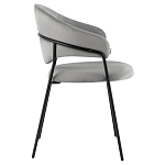 Серый стул с обивкой из искусственной замши Alexis варинант исполнения - 3 | Loft Concept в Тюмени