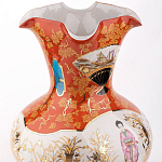 Ваза красного цвета с рисунком Chinoiserie Ceramics варинант исполнения - 1 | Loft Concept в Тюмени