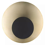 Бра круглое в сочетании золотистого и чёрного цвета Round Sconce Gold and Black варинант исполнения - 1 | Loft Concept в Тюмени