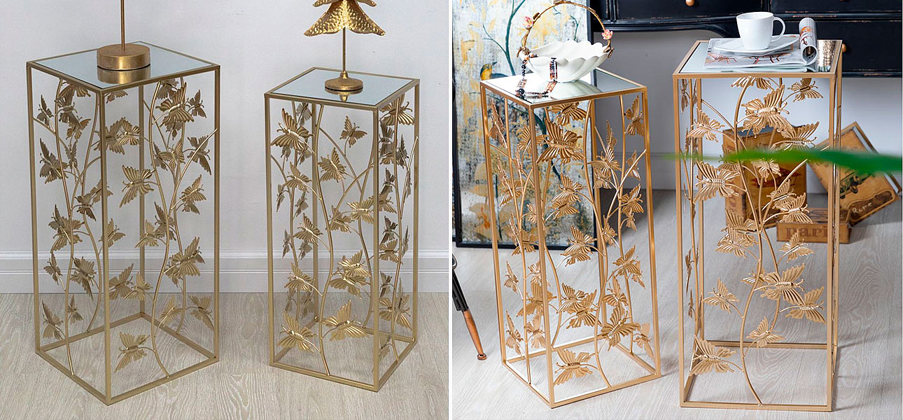 Столик высокий на металлическом основании Golden Butterflies Столик высокий на металлическом основании Golden Butterflies - Loft-Concept в Тюмени