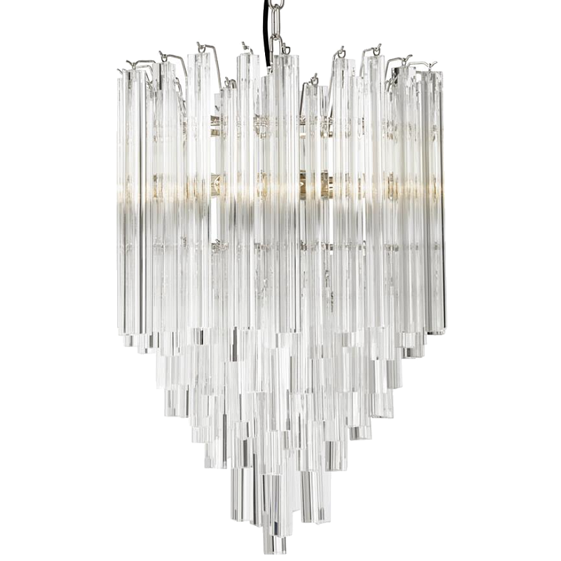 Люстра Chandelier Salerno Clear Никель Прозрачный (Transparent) Люстра Chandelier Salerno Clear Никель Прозрачный (Transparent) в Тюмени | Loft Concept