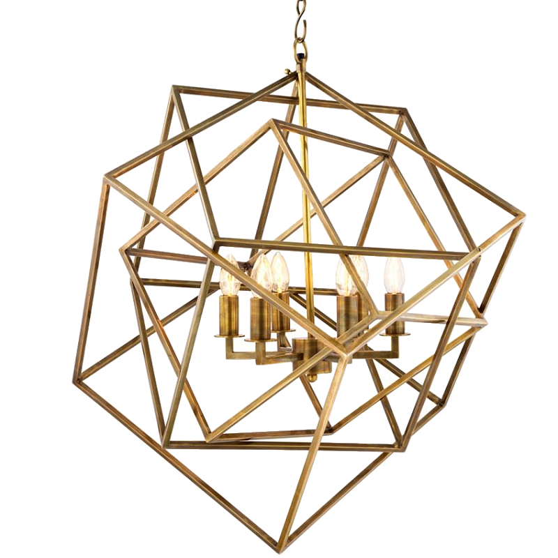Люстра Lantern Matrix Brass Латунь Люстра Lantern Matrix Brass Латунь в Тюмени | Loft Concept
