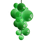 Люстра Grape Balls Зеленое стекло  варинант исполнения - 3 | Loft Concept в Тюмени