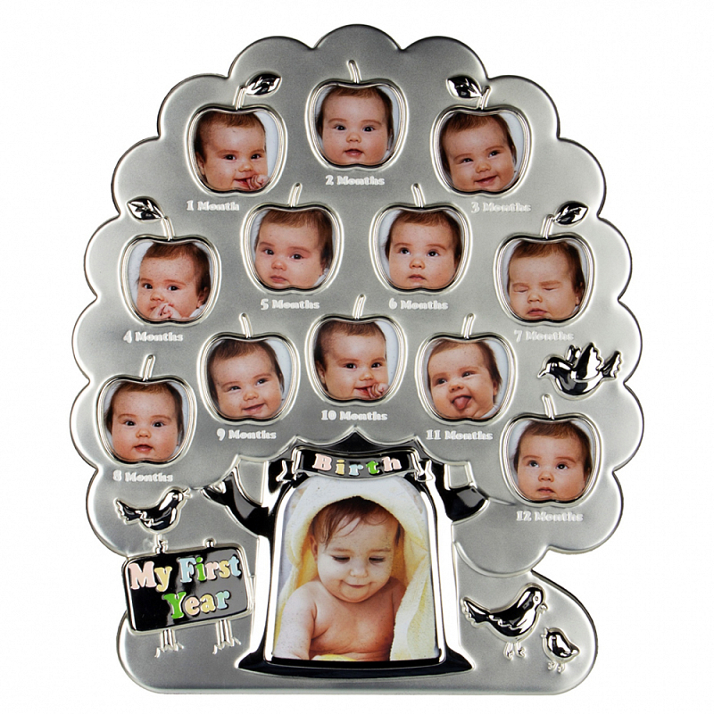 Фоторамка детская Childhood Corner Tree 13 фото Серебристый Фоторамка детская Childhood Corner Tree 13 фото Серебристый в Тюмени | Loft Concept