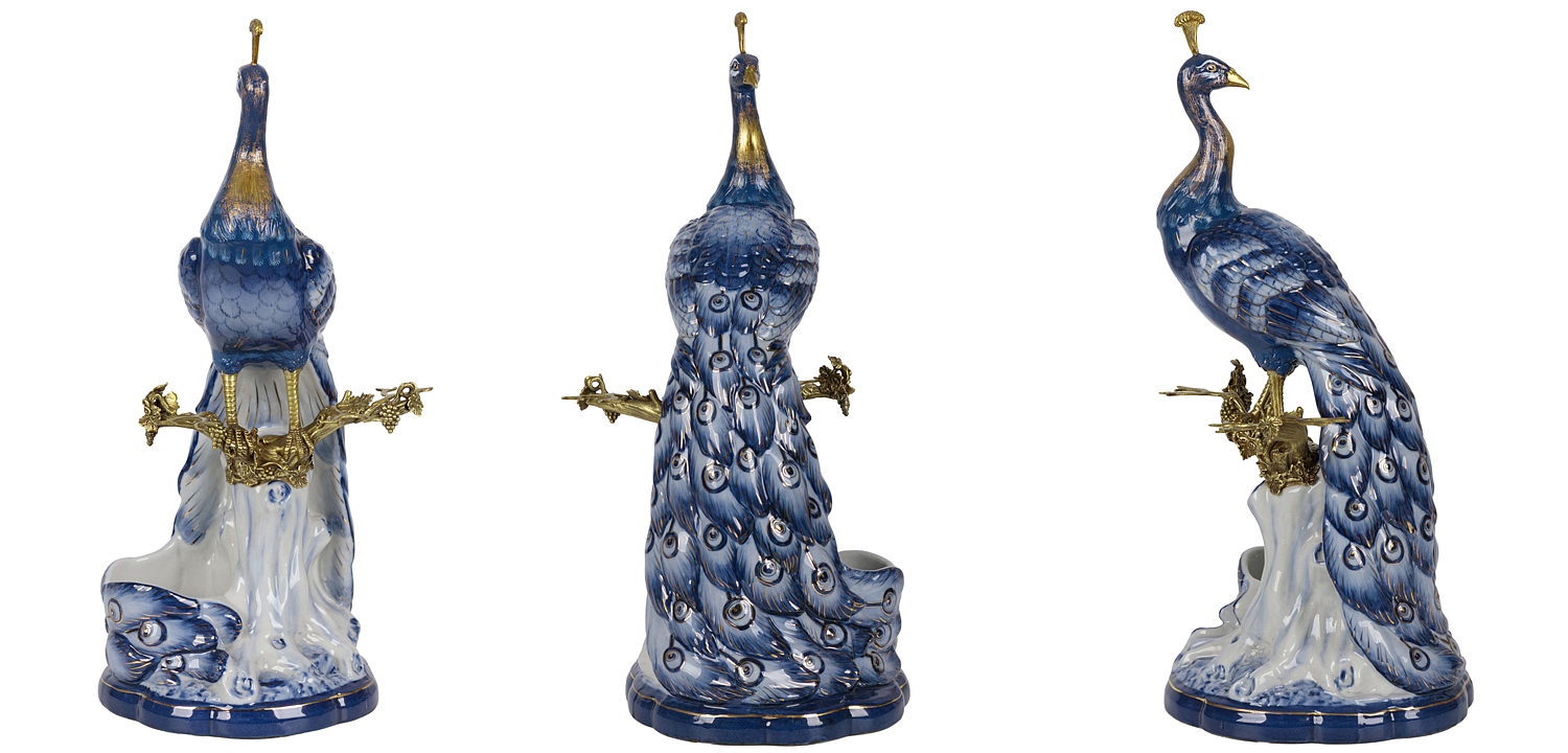 Статуэтка Peacock Blue White Статуэтка Peacock Blue White - Loft-Concept в Тюмени