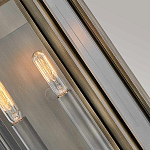 Настенный фонарь прямоугольной формы цвета состаренная латунь с двумя лампами Hinkley варинант исполнения - 2 | Loft Concept в Тюмени