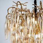 Люстра со стеклянными подвесками янтарного цвета Ambre Glass Chandelier 80 варинант исполнения - 2 | Loft Concept в Тюмени