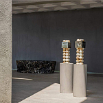 Настольная лампа с основанием из 24 выточенных сферических камней Through Stone варинант исполнения - 4 | Loft Concept в Тюмени