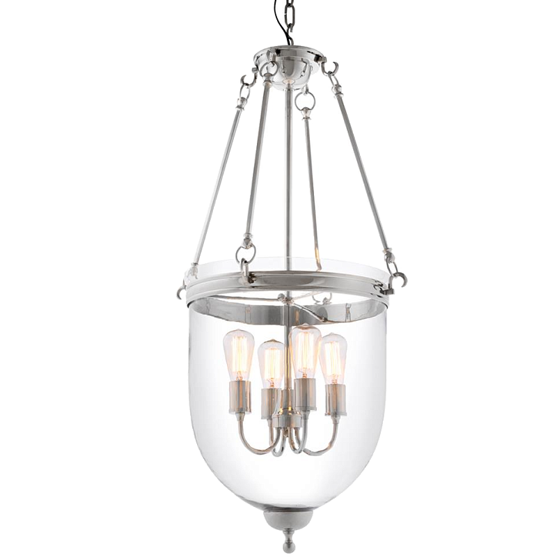 Люстра Lantern Cameron Nickel M Никель Прозрачное Стекло в Тюмени | Loft Concept 