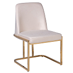 Стул обеденный велюровый кремовый с золотым каркасом Nobility варинант исполнения - 3 | Loft Concept в Тюмени