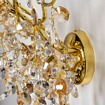 Бра золотого цвета с ветвями и прозрачными хрустальнымих подвесками Droplet Chandelier варинант исполнения - 6 | Loft Concept в Тюмени