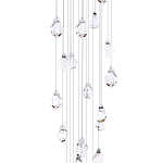 Большая каскадная люстра с хрустальными плафонами хром Esme Crystal Chrome Cascade Chandelier 25 варинант исполнения - 2 | Loft Concept в Тюмени