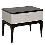 Тумбочка прикроватная с ящиком черно-серого цвета Noble Nightstand варинант исполнения - 1 | Loft Concept в Тюмени