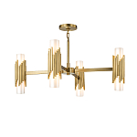 Люстра цвета латунь с 4-мя матовыми цилиндрическими плафонами Elstead Lighting варинант исполнения - 1 | Loft Concept в Тюмени