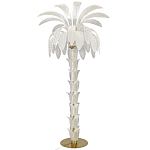 Торшер Glass Decorated Palm Floor Lamp White Листья Пальмы  варинант исполнения - 4 | Loft Concept в Тюмени