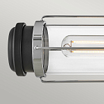 Бра для ванных комнат горизонтальное с 2-мя прозрачным цилиндрическим плафонами на круглом основании Hinkley варинант исполнения - 6 | Loft Concept в Тюмени