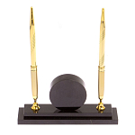 Часы настольные с двумя ручками из натурального камня Stone Clock варинант исполнения - 5 | Loft Concept в Тюмени