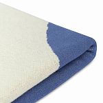 Плед из хлопка синего цвета с абстрактным принтом Elysian Flow Ocean варинант исполнения - 4 | Loft Concept в Тюмени